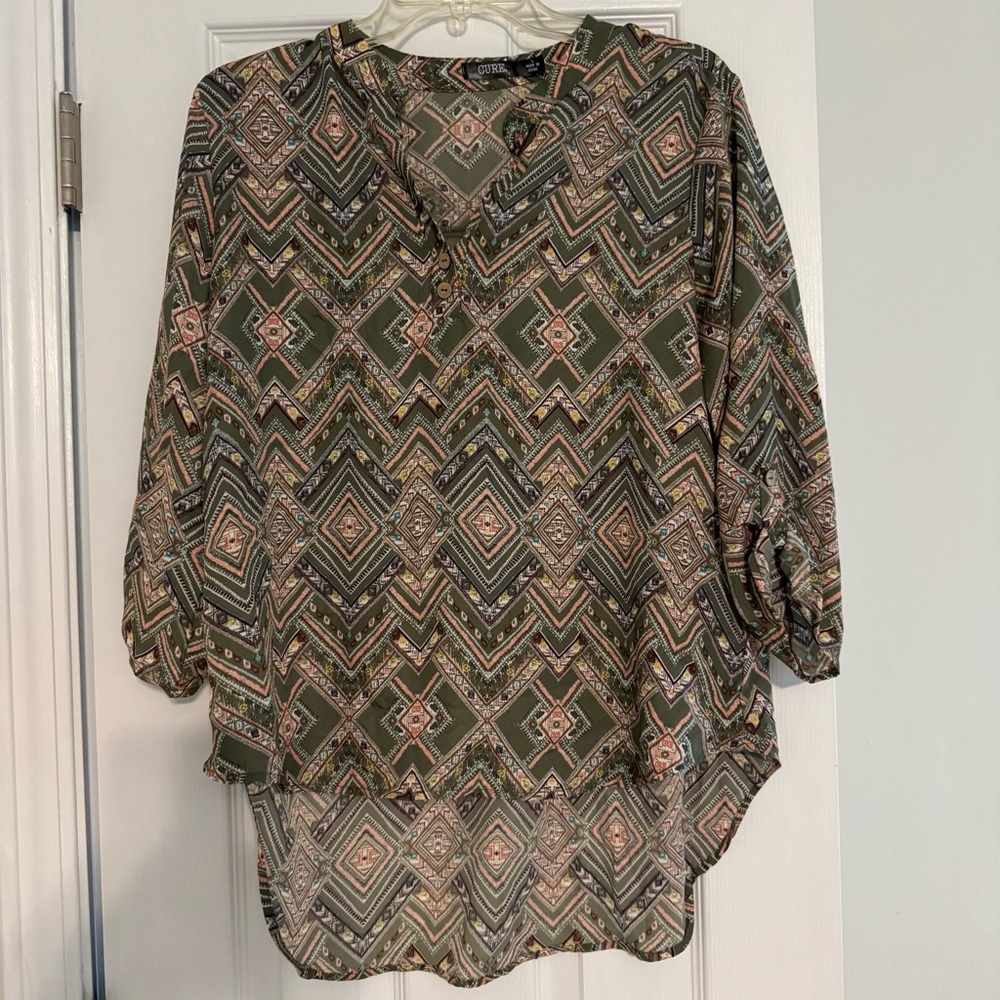 Cure Geometric Patterned Blouse